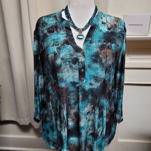 Cocomo Textured Top Jade Color With Silvertone Studs XL